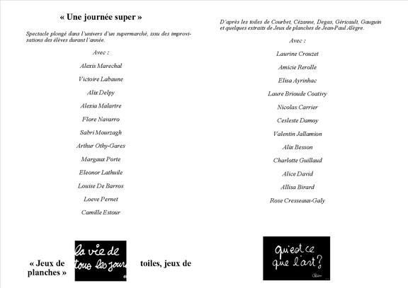 THEATRE ENFANTS programme 2