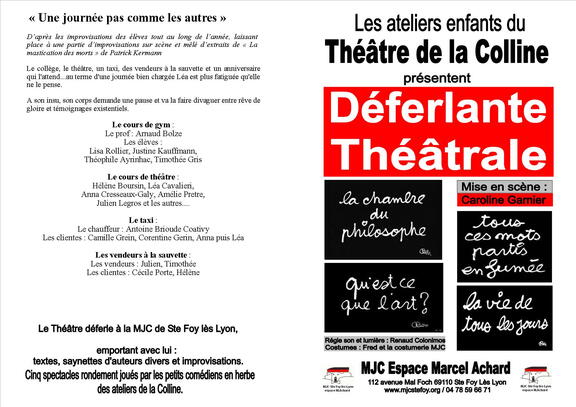 THEATRE ENFANTS programme 1